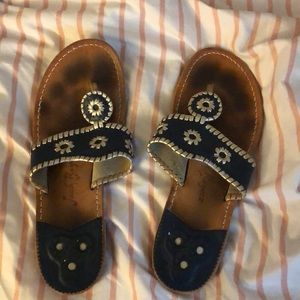 Navy and platinum Jack Rogers